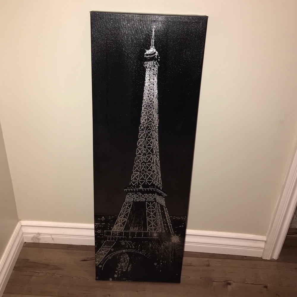 Bedazzled canvas Eiffel Tower